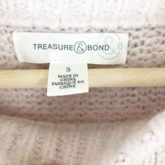 TREASURE & BOND Pink Crewneck Sweater Small - Picture 3 of 6